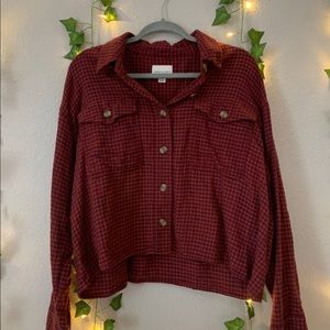 Cropped American Eagle flannel
